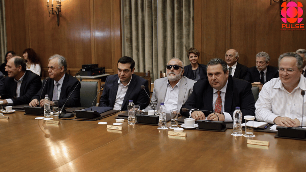 Υπουργικό Συμβούλιο της συγκυβέρνησης του Αλέξη Τσίπρα με τον Πάνο Καμμένο τον Σεπτέμβριο του 2015